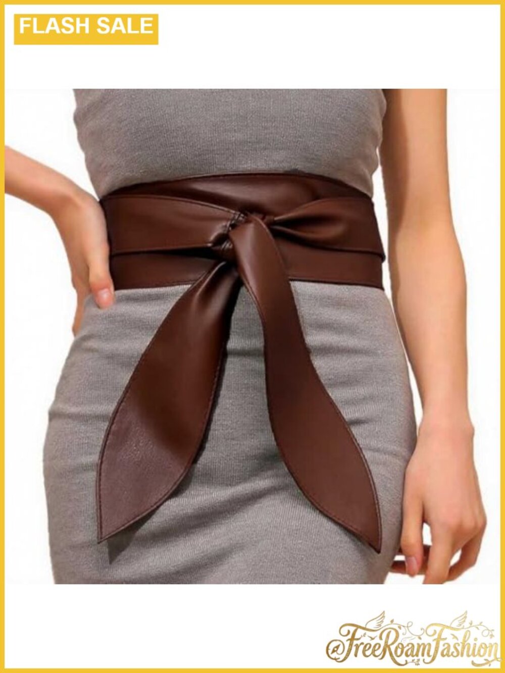 Leather Polyester Obi Belt Wide Wrap Waist Corset Belt for Women
